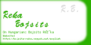 reka bojsits business card
